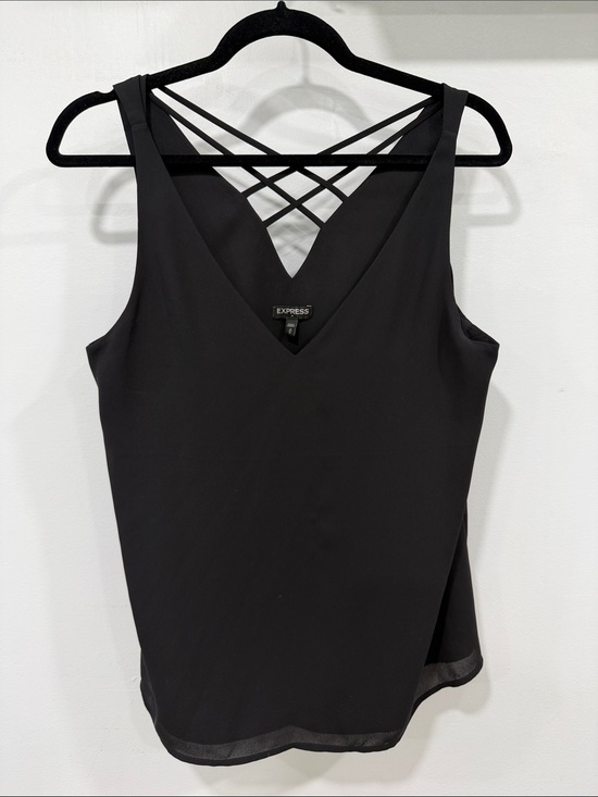 Express Tops - Express Black Strappy V-Neck Camisole
